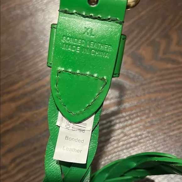 Green Braided Women's Belt - Picture 2 of 5